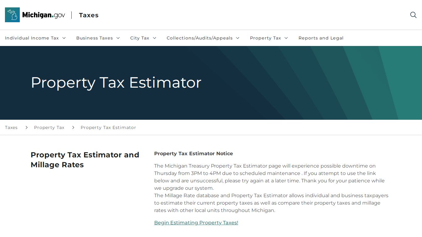 Property Tax Estimator - Michigan